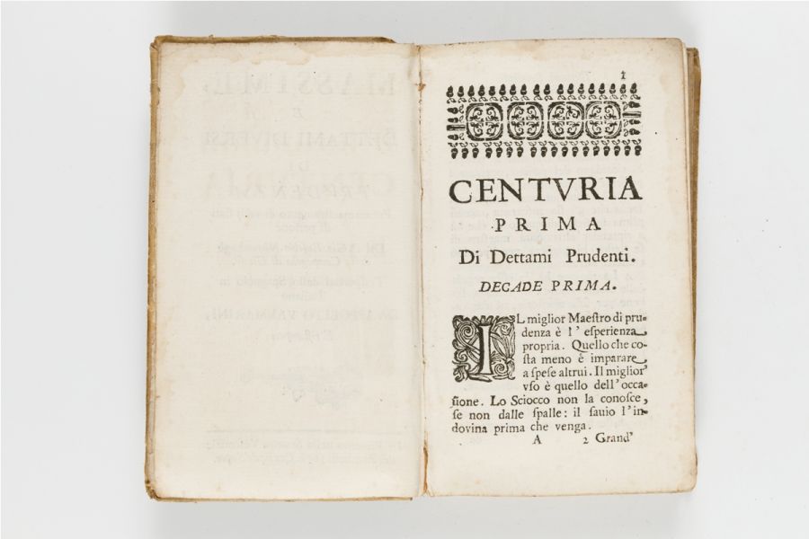Massime e dettami diversi di prudenza. 1698