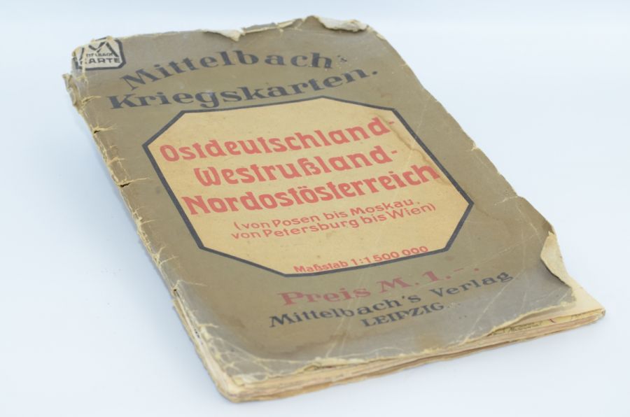 Mittelbach`s Kriegskarten. Ostdeutschland - Westrußland-Nordostösterreich (von Posen bis Moskau, von Petersburg bis Wien). 1915